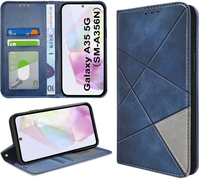 아칸크 삼성 갤럭시 A35 (SM-A356) 5G 다이어리 지갑 휴대폰 케이스