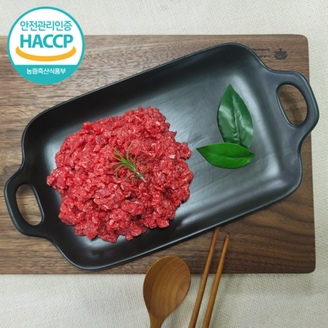 디에스미트 한우 홍두깨 다짐용 300g 이유식용 손다짐 우시산한우 1등급이상 냉장, 1개