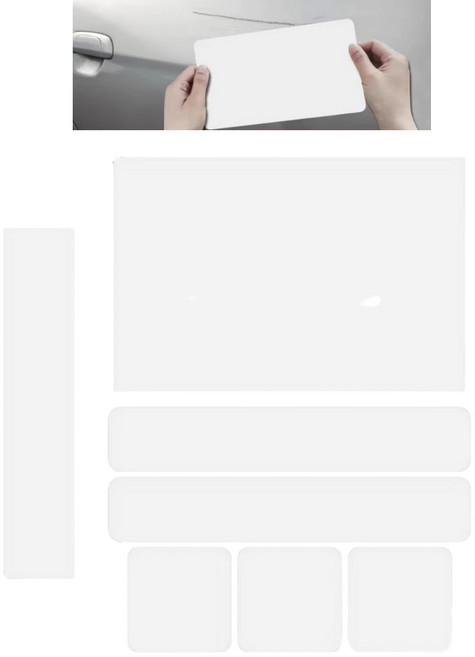바이유즈 차량용 땜빵스티커 스크래치 커버 스티커, 1세트, 화이트