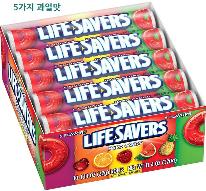 라이프세이버스 하드캔디 5가지맛 2팩 20개, 2박스, 640g