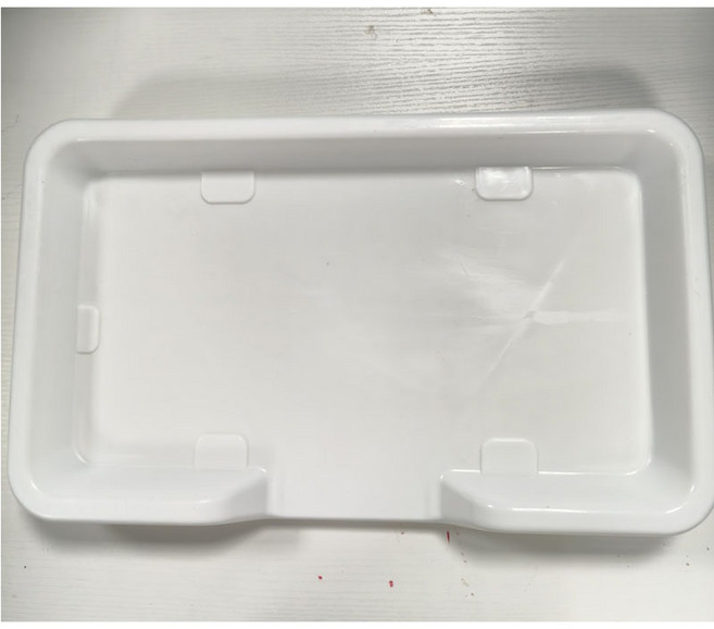 廚房瀝水籃 雙層碗盤瀝水架, 1個, 碗碟收納架 - 單底座（白色）