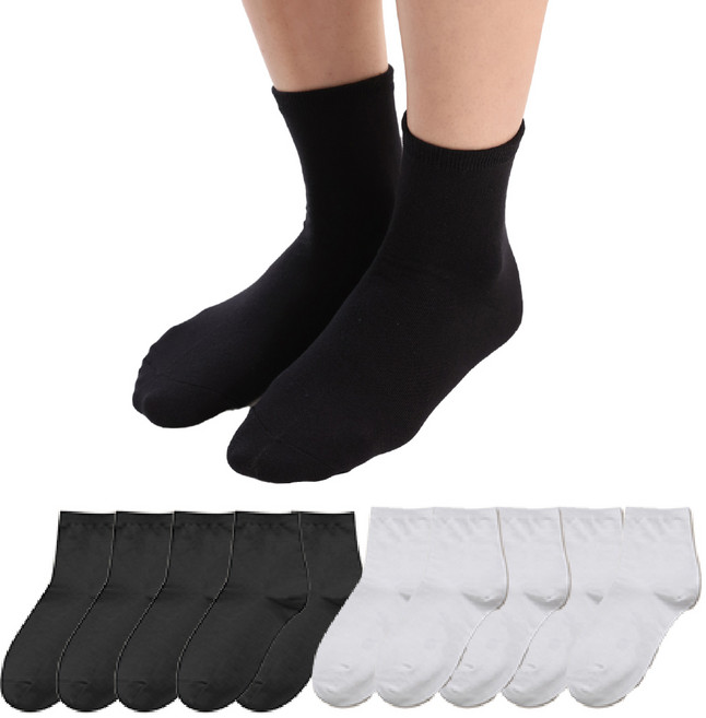 이노케어플러스 여성용 항균 발냄새 제거 무지 양말 10켤레