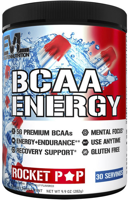 EVLUTIONNUTRITION BCAA ENERGY支鏈胺基酸能量粉 火箭冰棒口味, 1個, 282g