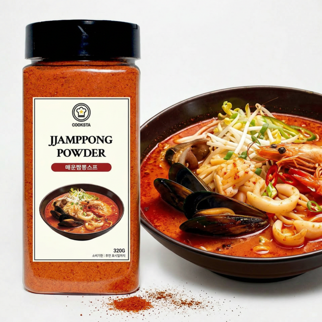 [쿡스타] 매운짬뽕스프 - 매운맛 폭발 감칠맛 가득, 1개, 320g