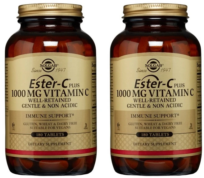 솔가 에스터-C 플러스 1000mg 비타민 C 타블렛, 180정, 2개 - 쿠팡