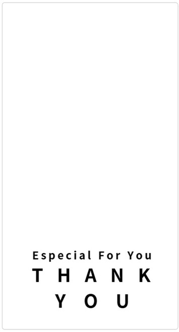 땡큐 감사 직사각형 유포지 방수 선물 기프트 스티커 화이트 4cm x 8cm 100매, 1세트