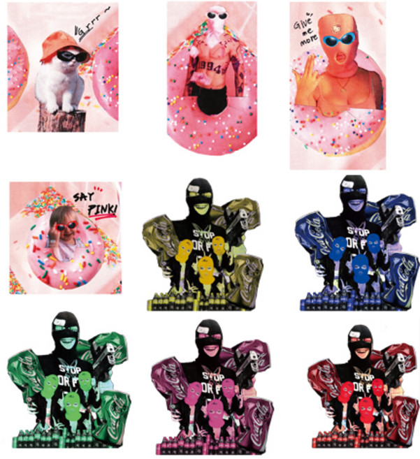 노트북 다이어리 다꾸 콜라쥬 아트 스티커 9종세트 데스크테리어 힙한 감성, 1개, 스티커팩