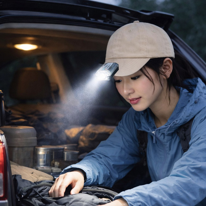 LED 캡라이트 C타입 비상등 자전거 전조등 후레쉬 후미등 순찰 어깨 경광등 LC-106, 단일, 1개