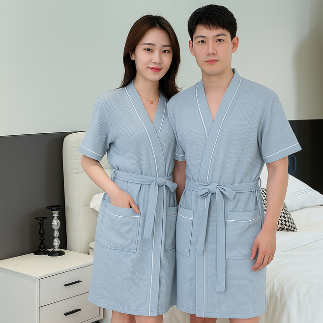 여름 반팔샤워가운 골프샤워가운 목욕가운 로브 모텔 호텔 목욕가운