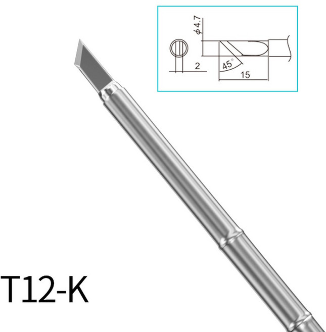 Bakon T12 납땜 인두 팁 B/BC1/BL/C4/D12/D16/D24/D32/I/ILS/K/KU/J02 스테이션 BK969D BK950D, 41) T12-K - Single Piece
