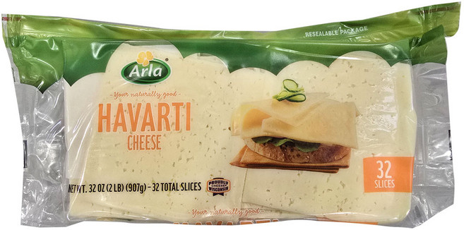 코스트코 ARLA 알라 하바티 슬라이스 치즈 907g (미국) 32 SLICES, 1개