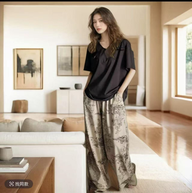 夏季莫代爾寬鬆家居服套裝