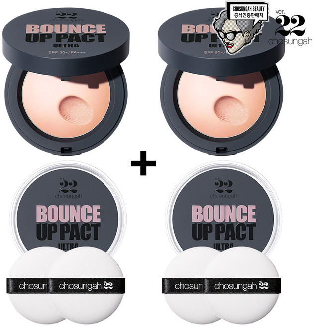 조성아 투웬티투 바운스 업 팩트 울트라 세트 (본품+리필) SPF50+ pa+++, 2개, 1호(21호) 라이트베이지