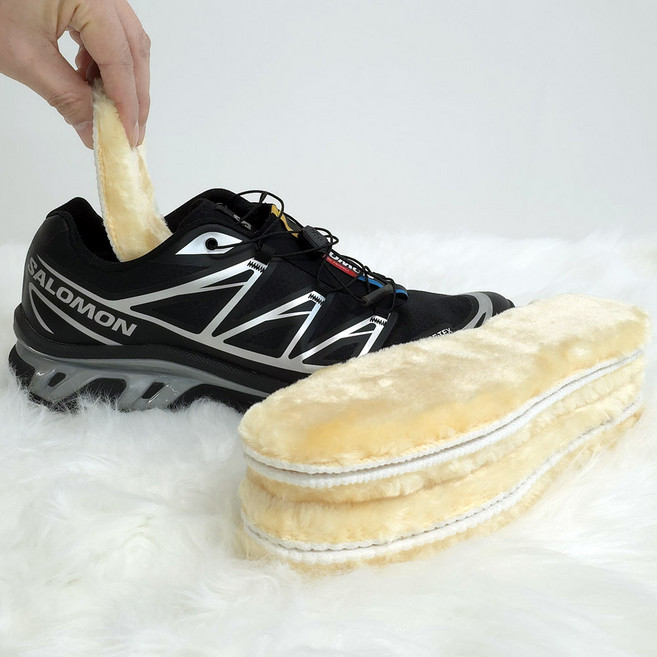 위즈모아 1+1 양털 깔창 겨울 두꺼운 보온 방한 발열 털깔창