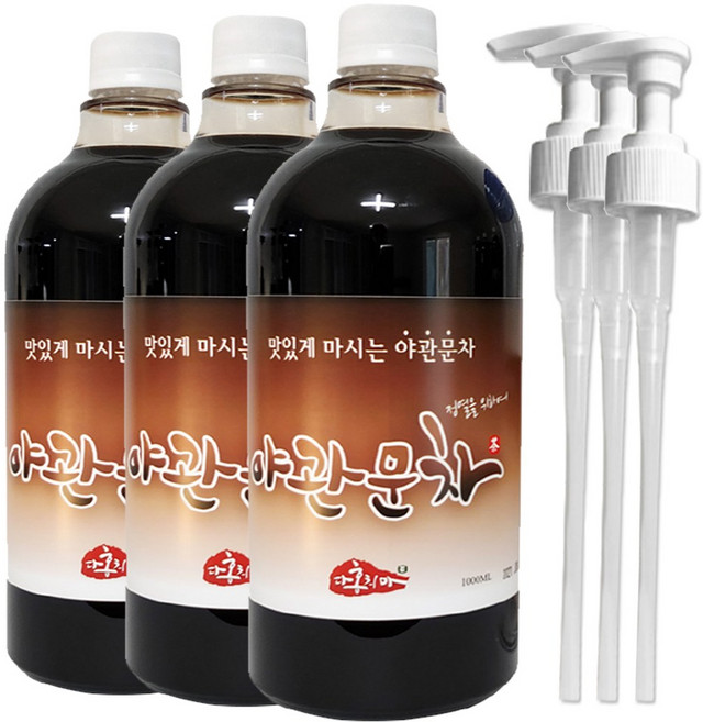 다홍치마 야관문차 원액 농축액 진액 펌프증정 HACCP인증, 1L, 3개