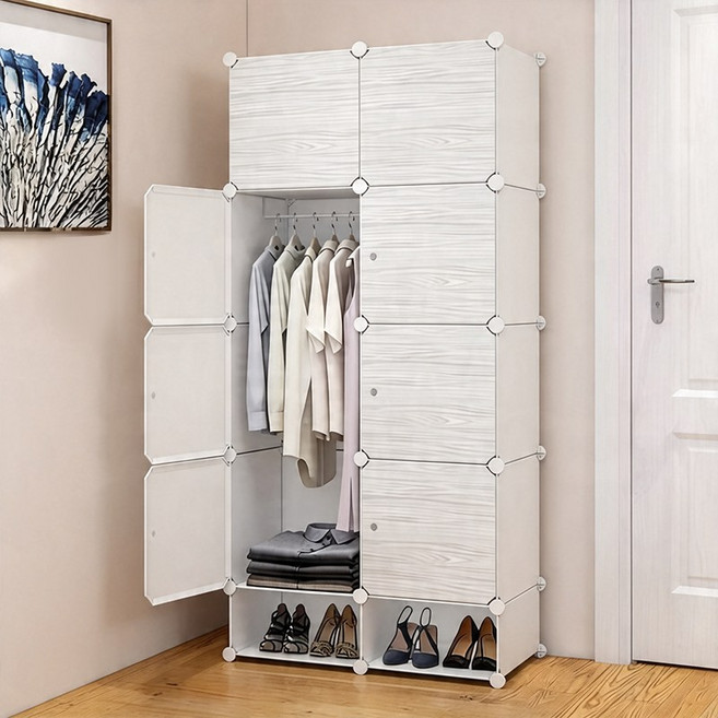 흰색 옷장 접이식 조립식옷장 대용량 드레스룸 신발장