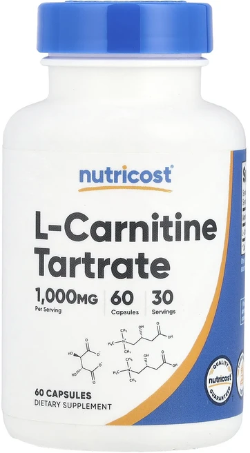 신상할인판매 Nutricost L-카르니틴 타르타르산염 캡슐 60정(캡슐 1정당 500mg) 최저가격, 1개 - 쿠팡