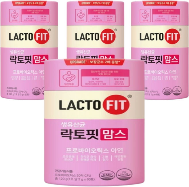 종근당건강 락토핏 생유산균 맘스 120g 4개, 60회분