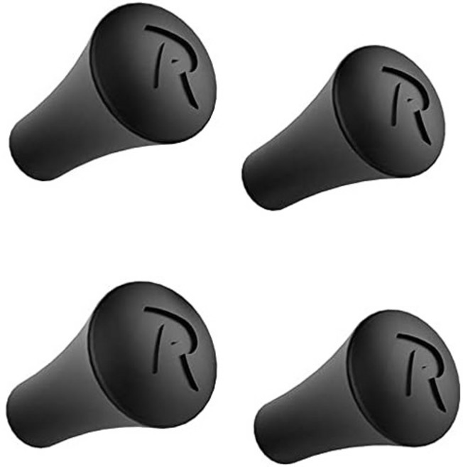 RAM X-Grip 고무 캡 4팩 교체용 RAP-UN-CAP-4U 장착블랙, Black