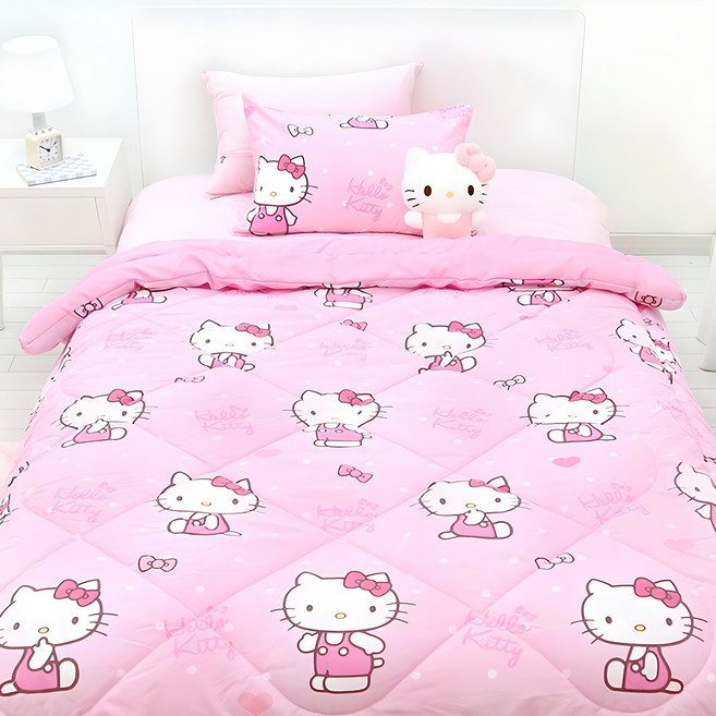 헬로키티 체리쉬 폰지 차렵이불 세트
