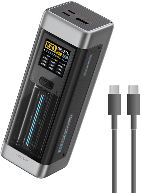 CUKTECH 酷態科 P23 20號 行動電源 25000mAh-210W PD快充 附發票, 國際＋中國標準版 (Wh+CCC), 鈦灰色