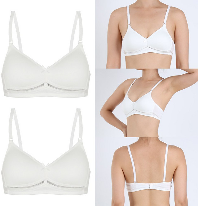 이너쿠키 아동 노와이어 몰드 AA컵 3단계 브라 2매