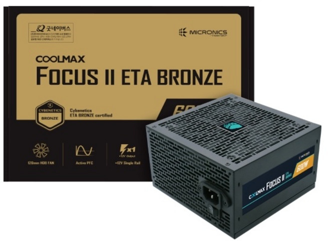 [마이크로닉스] COOLMAX FOCUS II 600W ETA BRONZE (ATX/600W) 벌크형