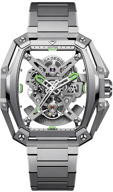 [CIGA design] 시가 디자인 시계 Z035-SS01-W1S 오토매틱 헌터 은색 스켈레톤