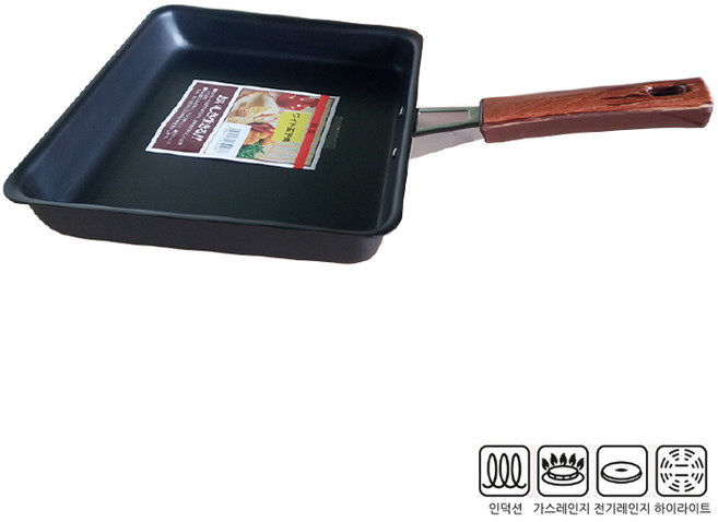 일본H.M/인덕션 철판 사각 계란말이팬 2종/철팬, 70012사각와이드, 1개