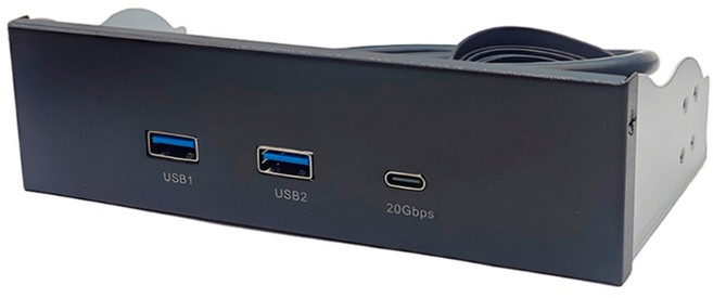 USB3.2 및 Type C 포트가 있는 5.25인치 베이용 컴퓨터 케이스 전면 패널 어댑터