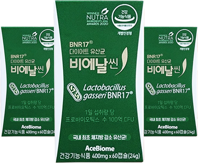 비에날17 비에날씬 다이어트 유산균 캡슐, 3박스, 60정