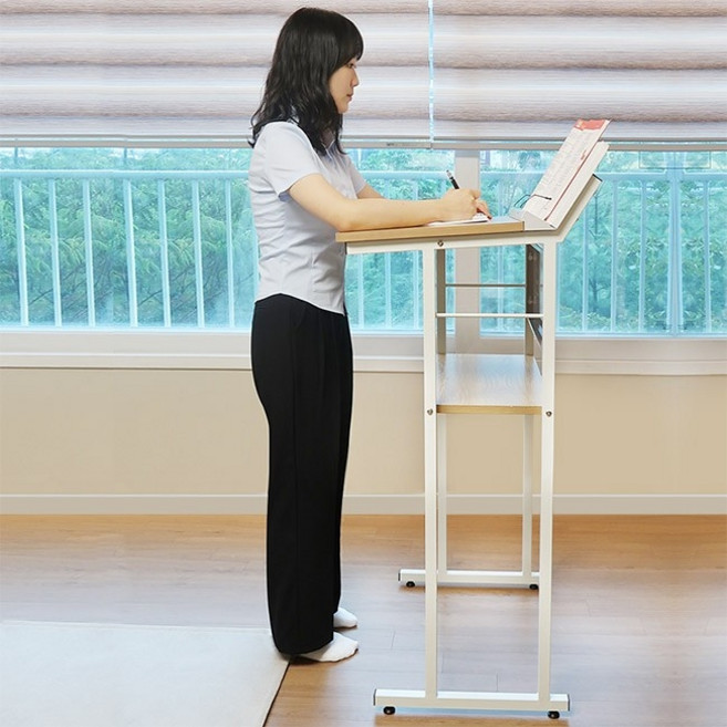 서서 공부하는 프리미엄 스탠딩 책상 졸음 방지효과 척추건강, 상세페이지 참조