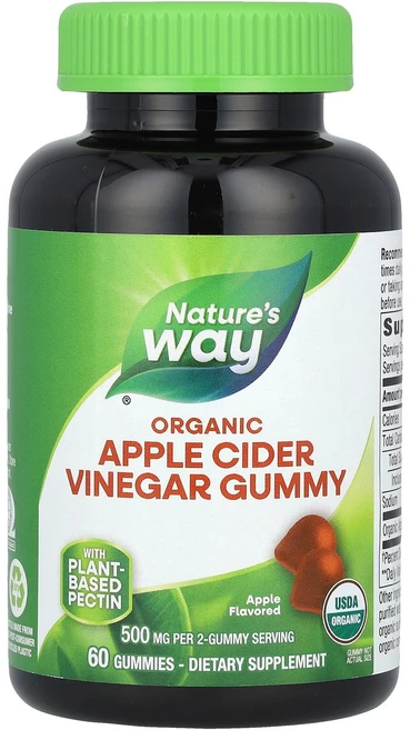 네이쳐스웨이 108752 사과 식초 구미젤리 250mg 60개, 1개 - 쿠팡