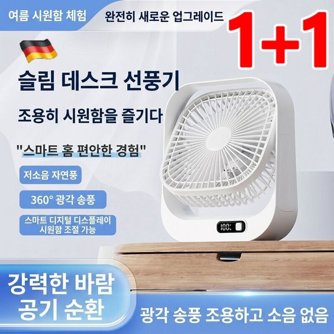 [2026년 신상] 독일 초고속 아이스쿨링 벽걸이 냉풍기 미니 냉풍기 벽걸이형 써큘레이터, BLDC 모터, 하얀색*1