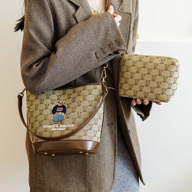 버킷백 토트백 숄더백 크로스백 캐주얼 여성 곰돌이 가방