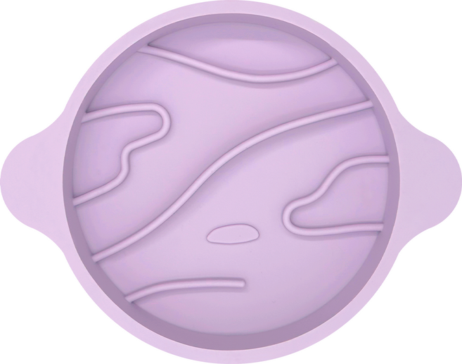 애니먼 space-z 실리콘 슬로우 식기 1단 타임볼 천왕성 강아지 고양이 소형견 급체방지 식사 속도 조절, 네뷸라미스트(상판), 1개