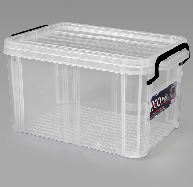 지오리빙 레오박스 다용도정리함 리빙박스 수납 공간 정리함, 투명, 1개