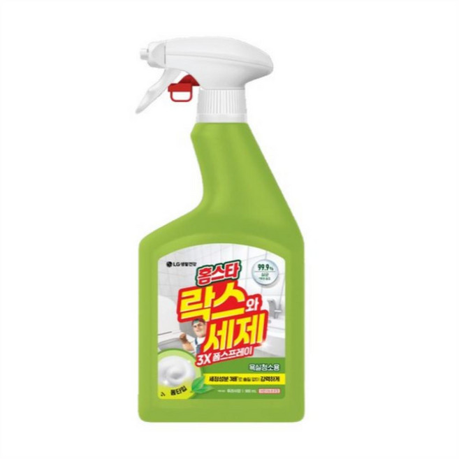 홈스타 락스와 세제 3X 폼스프레이 후레쉬 욕실청소용, 6개, 900ml