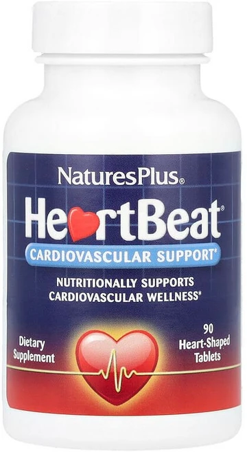 네이처스플러스 NaturesPlus 하트비트 심혈관 지원 90 하트 모양 태블릿123175원산지:기타, 1개 - 쿠팡