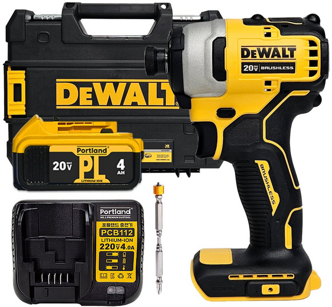 디월트 임팩 드릴 드라이버 브러쉬리스 DCF809 케이스 세트 임팩트, 1세트, 본품 + 배터리 1개