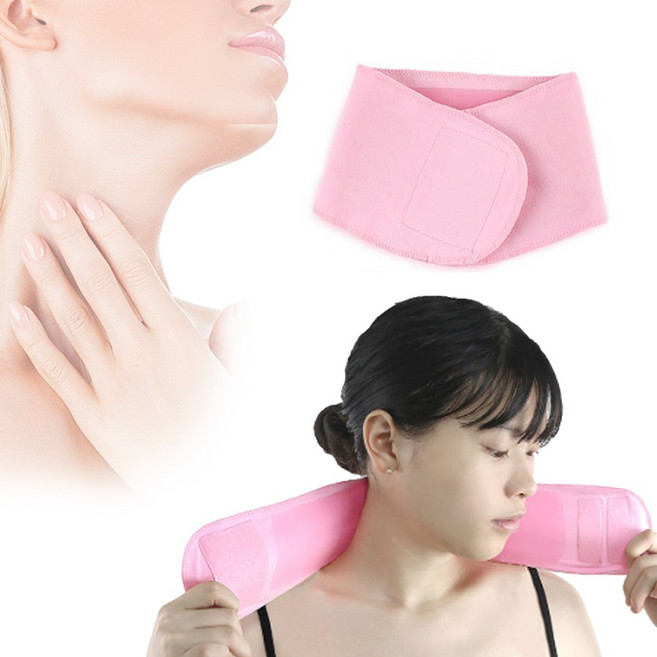 1P/2P 목주름 없애기 보습 밴드 넥 마스크 패치 리프팅 홈케어, 2개, 핑크