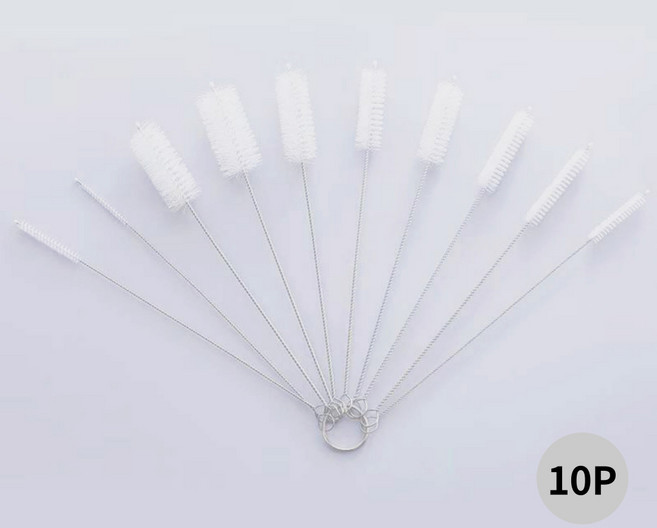 아트위브 스텐 빨대 세척솔 스트로우 만능 브러쉬 세트, 화이트 (10종), 1개