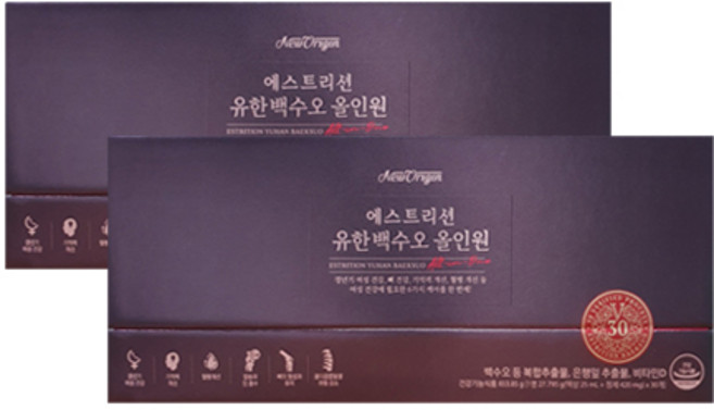 에스트리션 유한백수오 올인원 (유통기한 26년 5월 13일까지), 2개, 833.85g