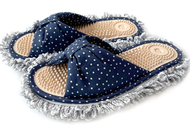 홍기 청소실내화, 17)도트지압네이비, 1개