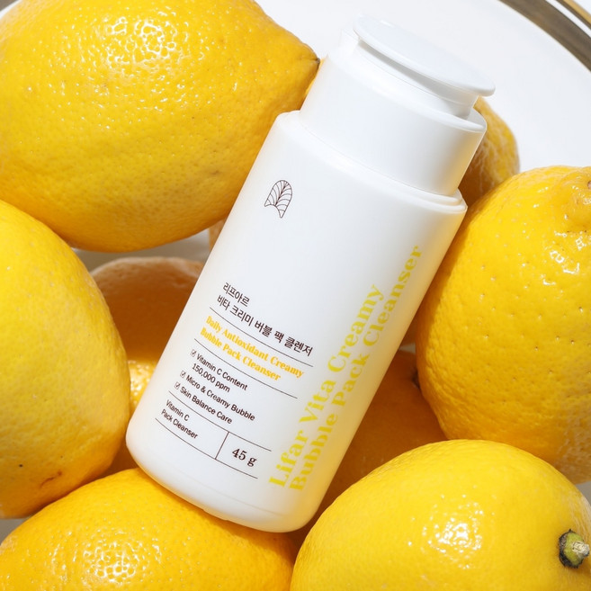 리프아르 비타 크리미 버블 팩클렌저 파우더 워시 비타민 클렌징 가루 세안제, 1개, 45g