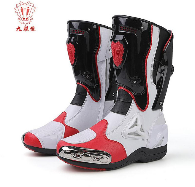 바이크롱부츠 오토바이 라이딩 부츠 신발 사계절 방한 남성 겨울 레이싱, 블랙