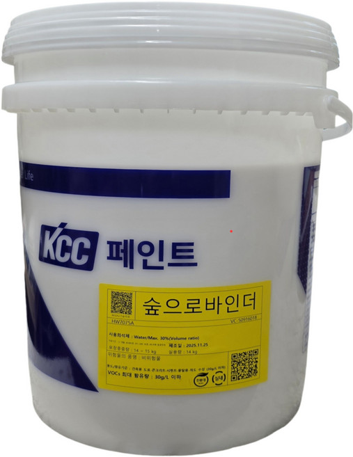 Kcc 숲으로 믹싱 바인더 멀티 프라이머 접착 강화제+로라 붓, 1개, 14kg, 바인더+로라세트