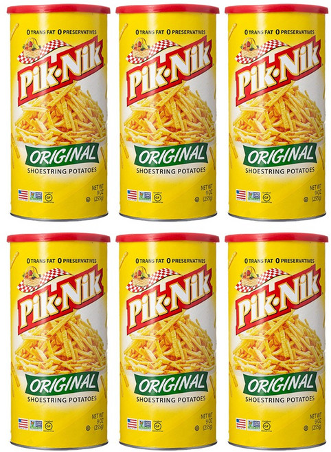 피크 니크 피크닉 오리지날 슈스트링 포테이토 감자 스틱 스낵 255g 6통, 6개