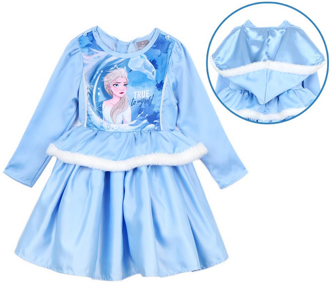 아동 여아 유아 공주 드레스 엘사원피스 겨울왕국2 엘사후드