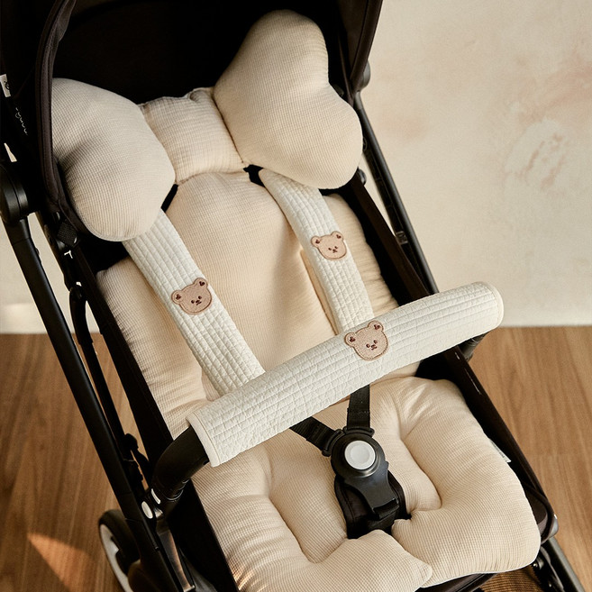 돗투돗 유모차 핸들커버 안전 벨트커버 세트, 1세트, 돗꼼